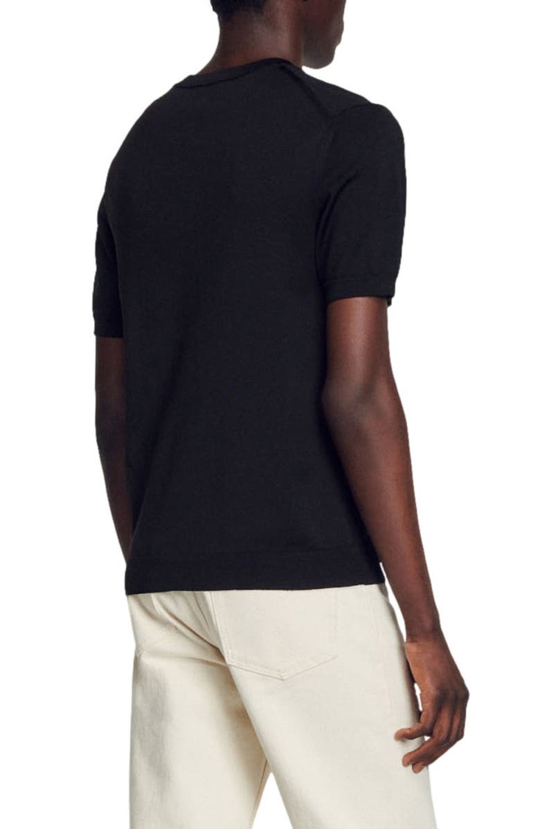 SANDRO Pablo Stretch Knit Crewneck T-Shirt, Alternate, color,