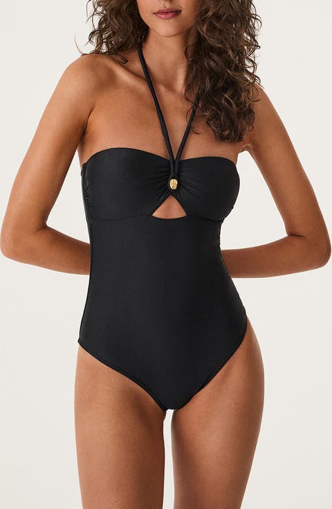 Merra Cutout Bandeau One-Piece Swimsuit