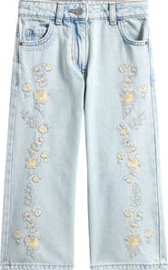 NEXT Kids' Floral Embroidered Jeans