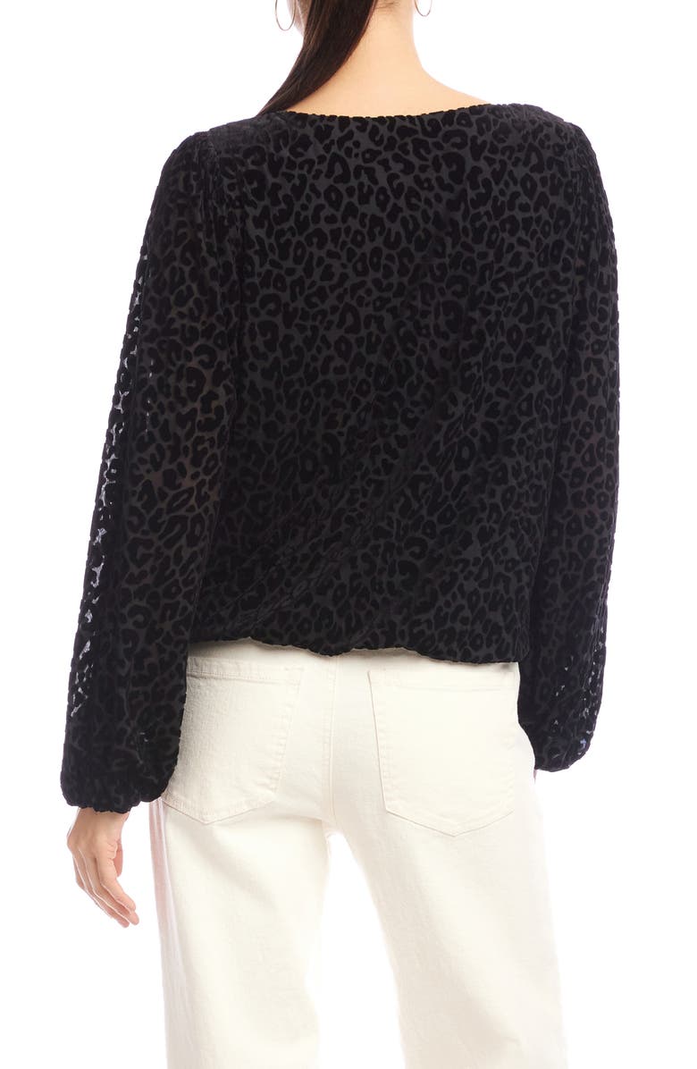 Karen Kane Leopard Spot Velvet Burnout Top, Alternate, color, Leopard