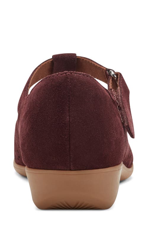 Rockport Cobb Hill Chrowen T-strap Wedge Pump In Red