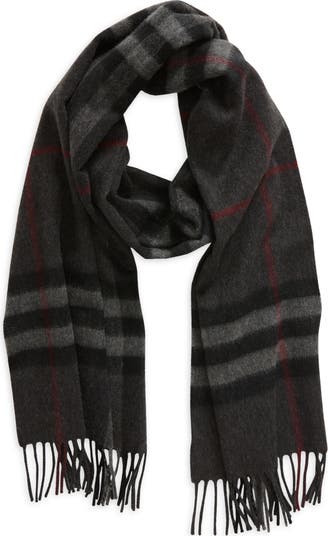 BURBERRY buy Cashmere Giant Check Fringe Scarf Camel NWT $520 retail