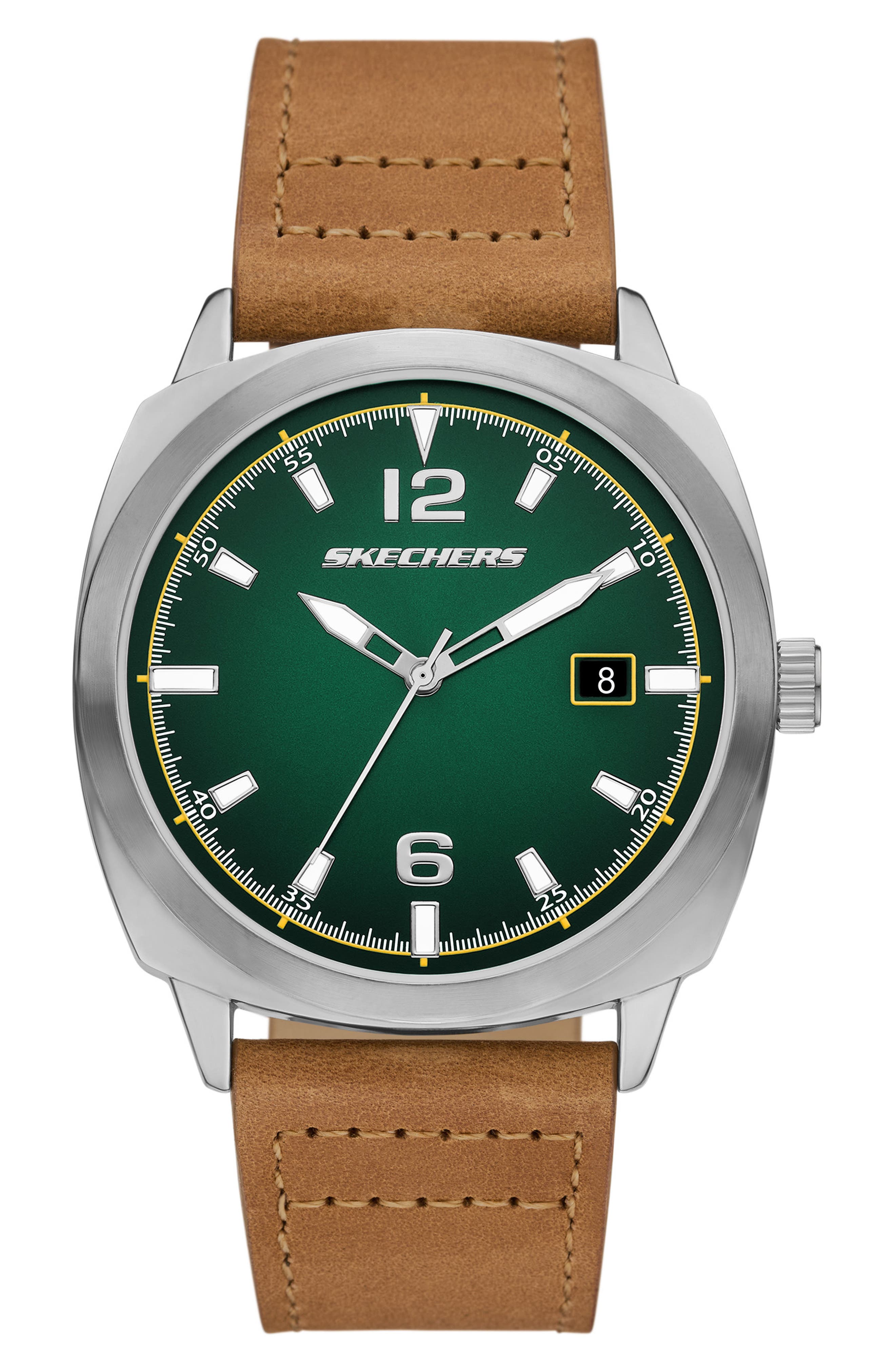 Hewes Three-Hand Leather Strap Watch