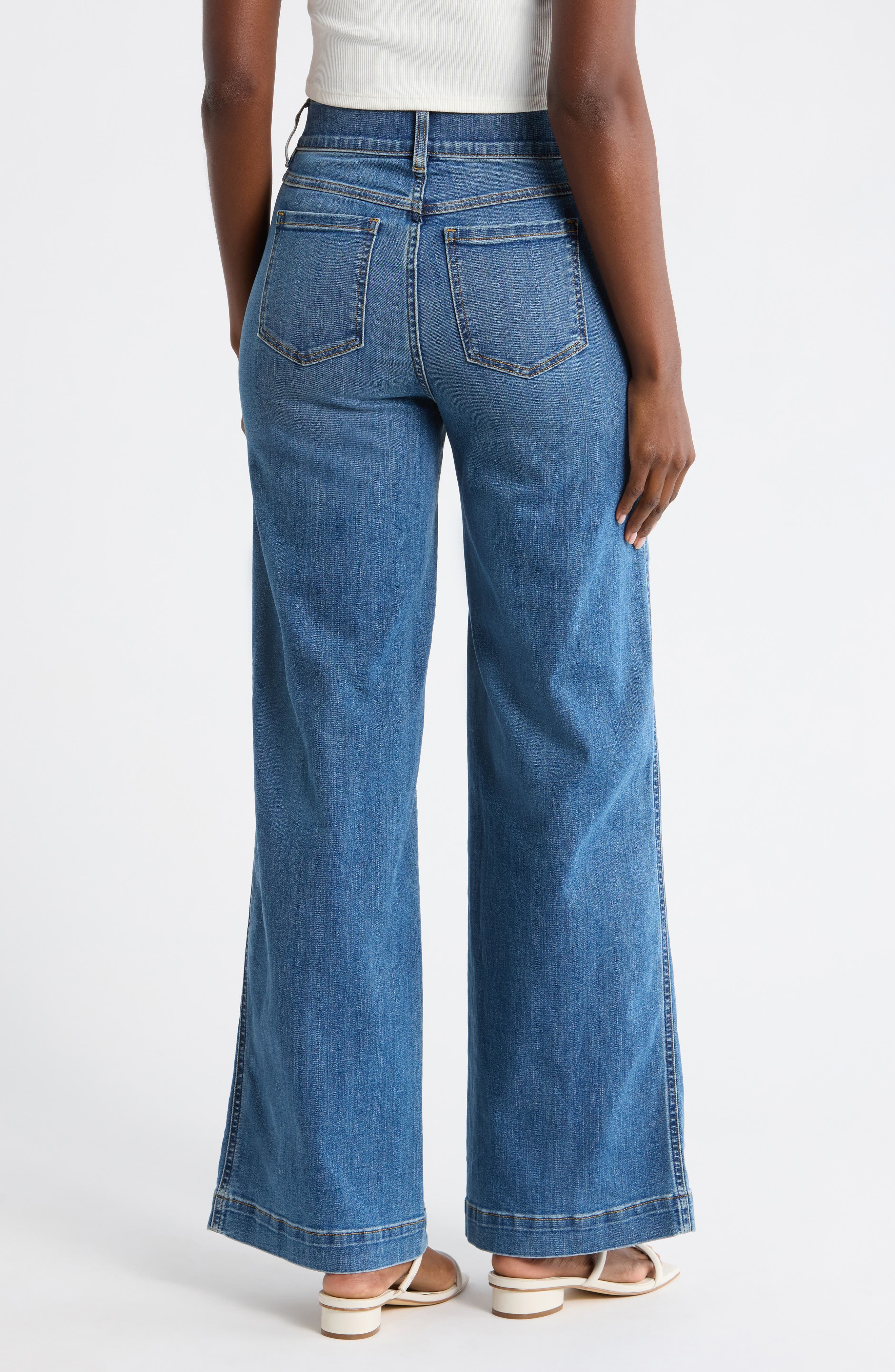 Wide Leg Pull-On Jeans - image 2