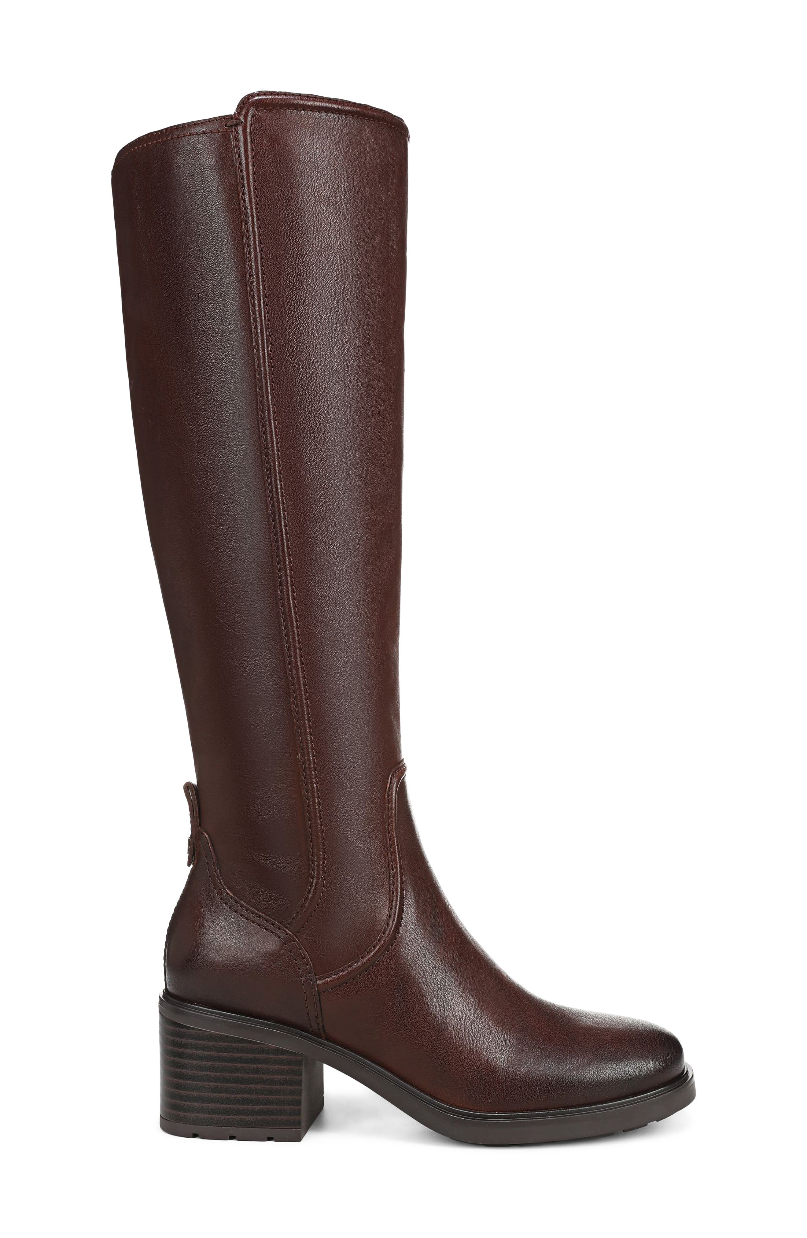 Phoenix Knee High Leather Boot, Alternate, color, DARK BROWN LEATHER