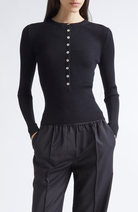 Insider Virgin Wool & Silk Rib Sweater