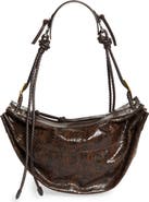 Isabel Marant Medium Maia Snakeskin Embossed Leather Shoulder Bag