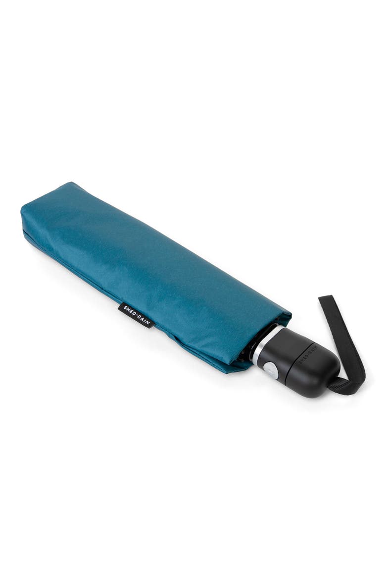 Super Slim Auto Open Compact Umbrella, Alternate, color, CADET