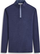 Bugatchi Quarter Zip Performance Pullover