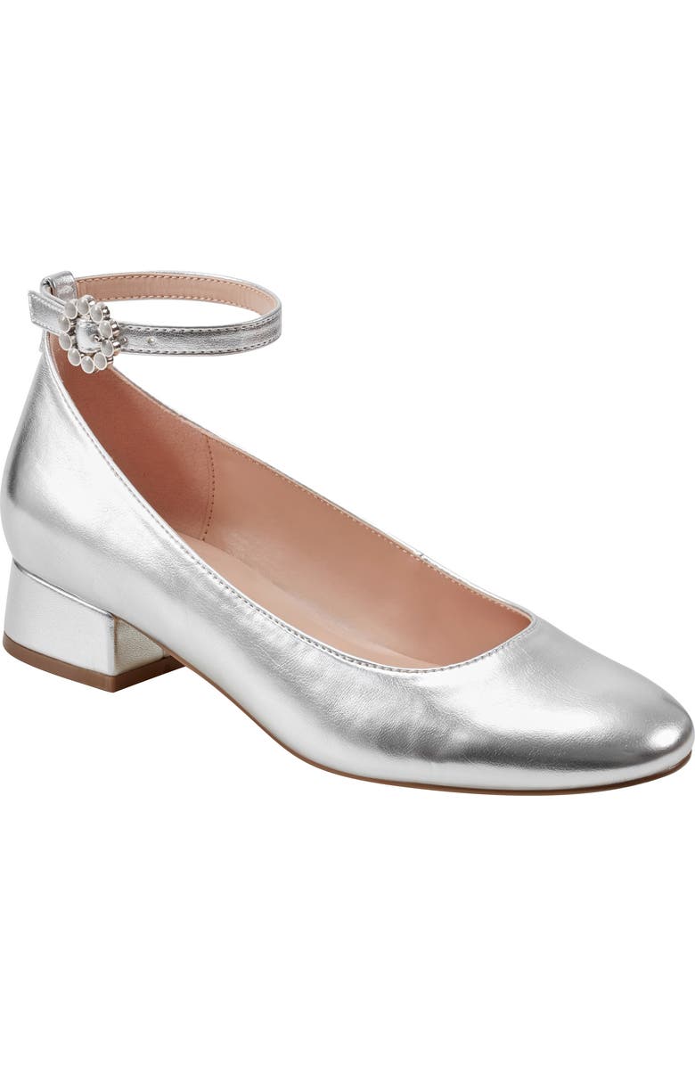 Bandolino Lexy Ankle Strap Pump, Main, color, Silver