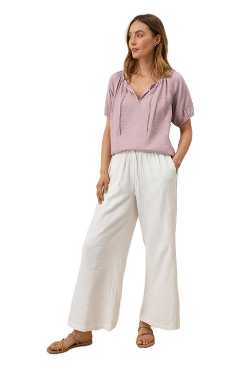 Organic Cotton Coastal Double Gauze Boho Popover