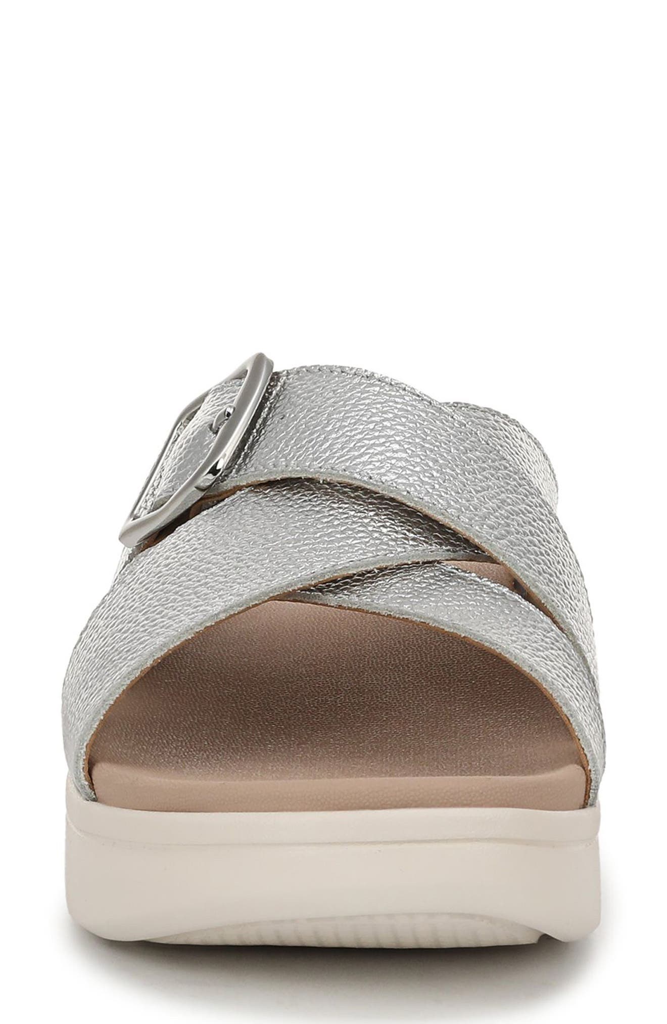 Starla Sandal, Alternate, color, SILVER LEATHER