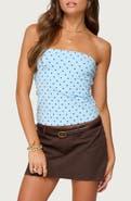 EDIKTED Polka Dot Tube Top
