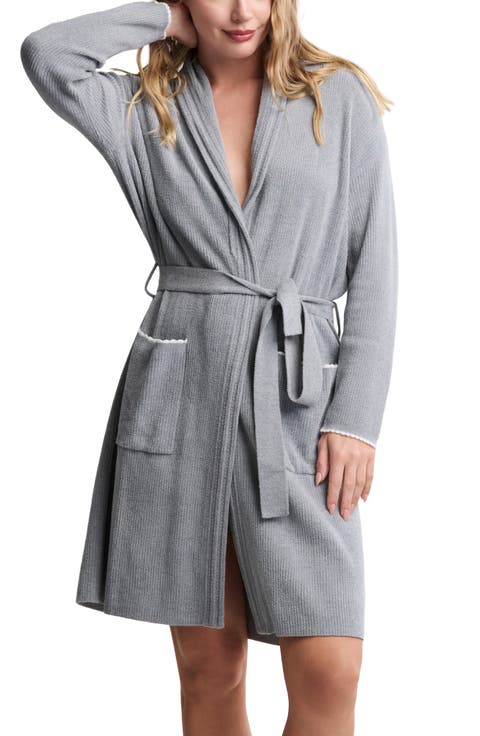 Scallop Detail Rib Robe