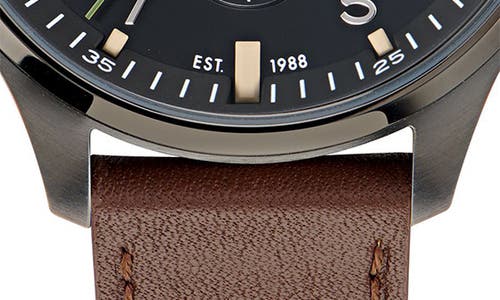 Ted Baker Fulmaar Chronograph Leather Strap Watch, 44mm In Green