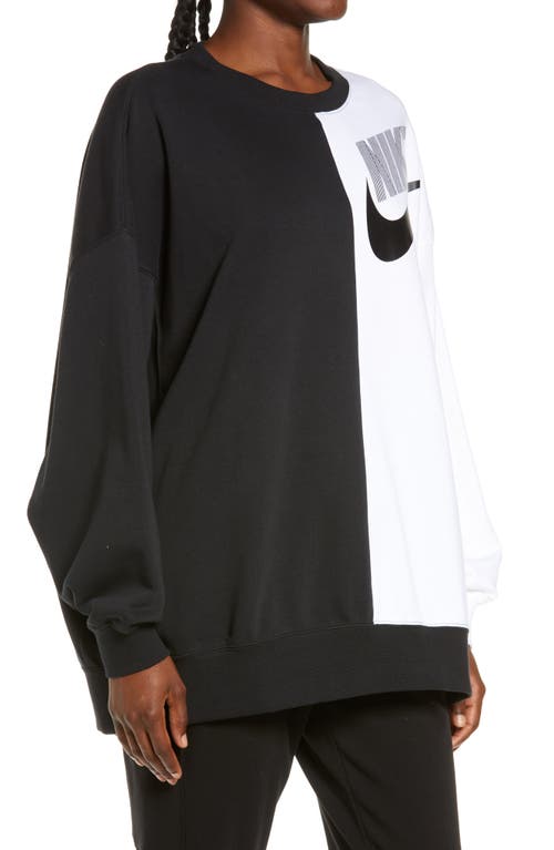 Nike Sportswear Oversize Colorblock Crewneck Sweatshirt In Multi