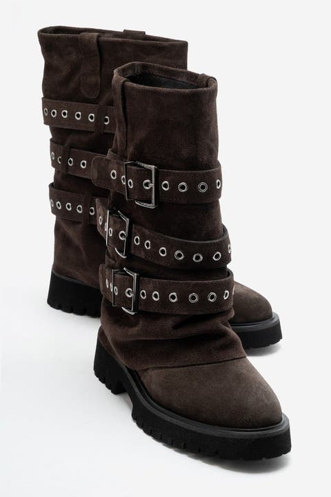 Caldy Leather Biker Boot