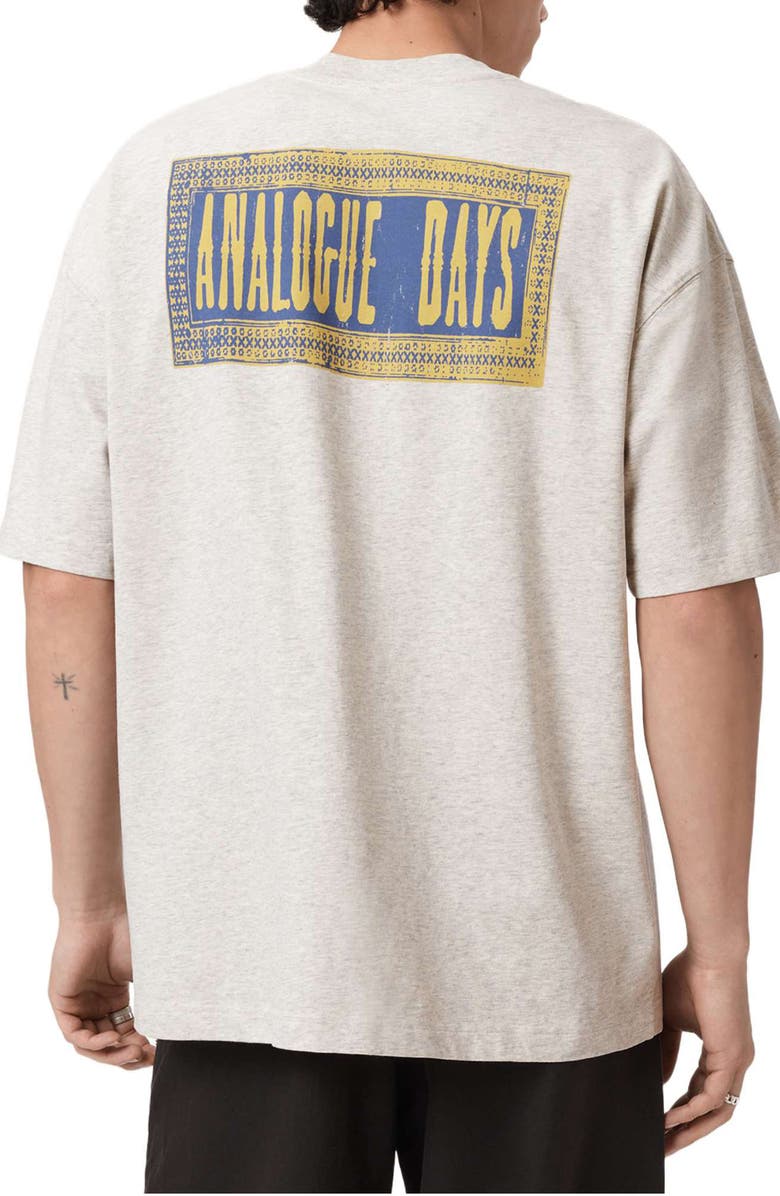 AllSaints Ayedee Cotton Graphic T-Shirt, Alternate, color, Pebble Grey