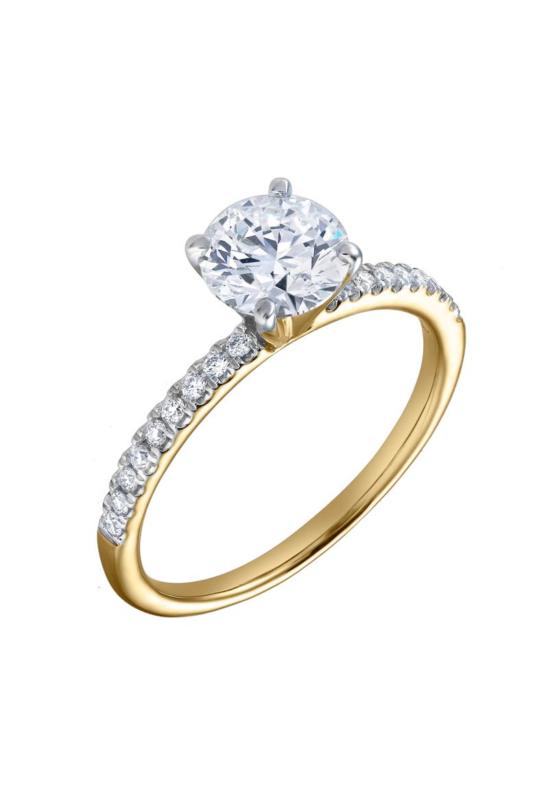 Isabella 14K Yellow Gold Round Shape Lab Grown Diamond Engagement Ring - 1.2 Ct, Alternate, color, 14K Yellow Gold