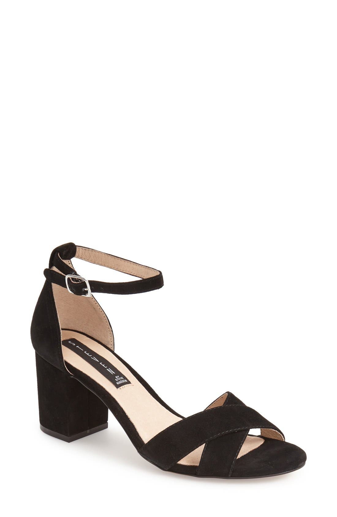 Steven New York Steven by Steve Madden 'Voomme' Ankle Strap Sandal, Main, color, 