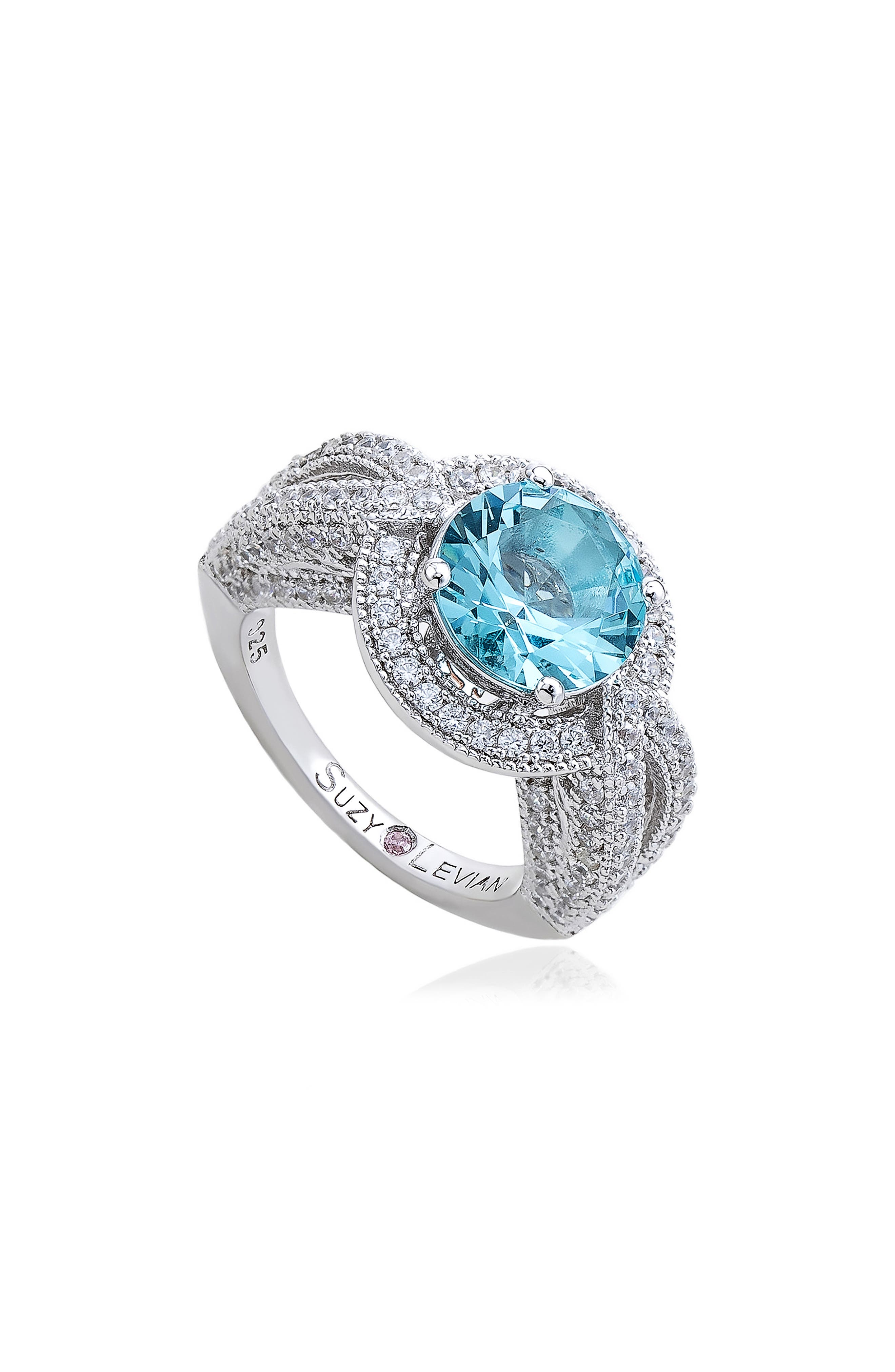 Sterling Silver Cubic Zirconia Halo Ring
