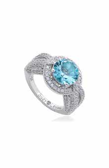 Sterling Silver Cubic Zirconia Halo Ring