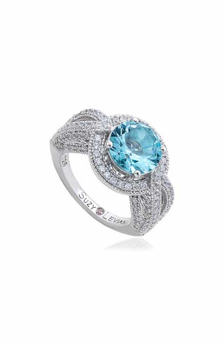 Sterling Silver Cubic Zirconia Halo Ring