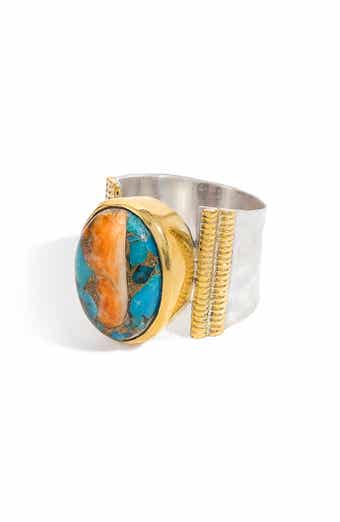 YS GEMS Oval Gemstone Ring