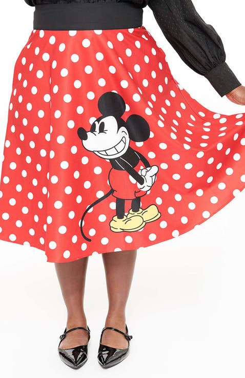 Plus Size Retro Style High Waist Vivien Swing Skirt