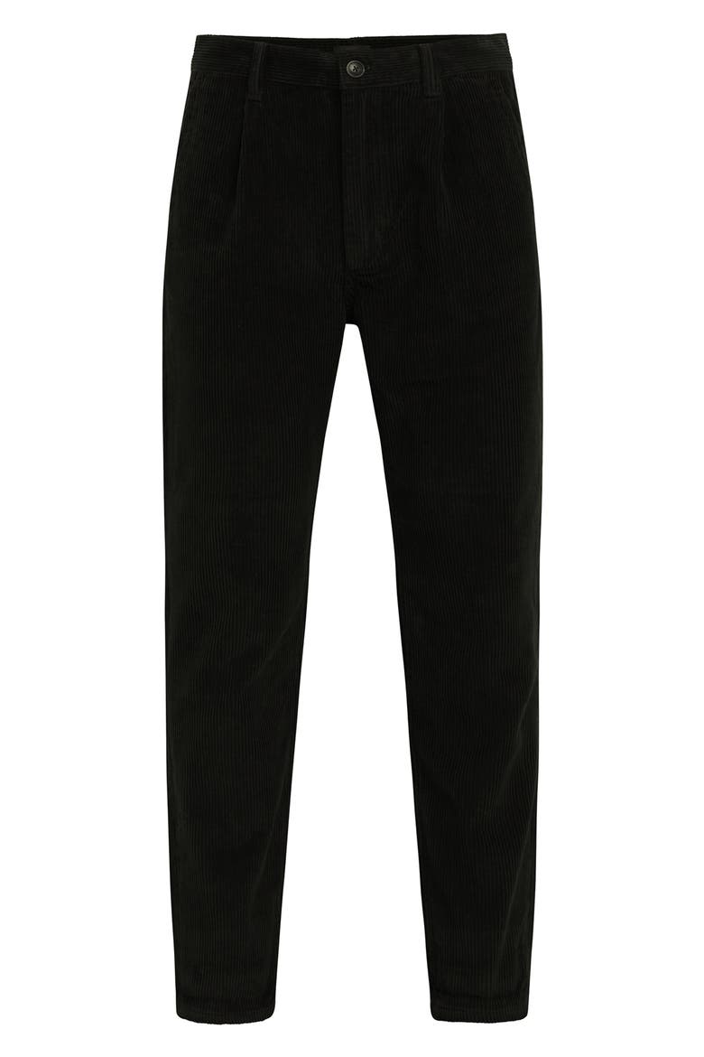 Diego Crop Tapered Corduroy Pants, Alternate, color, BLACK