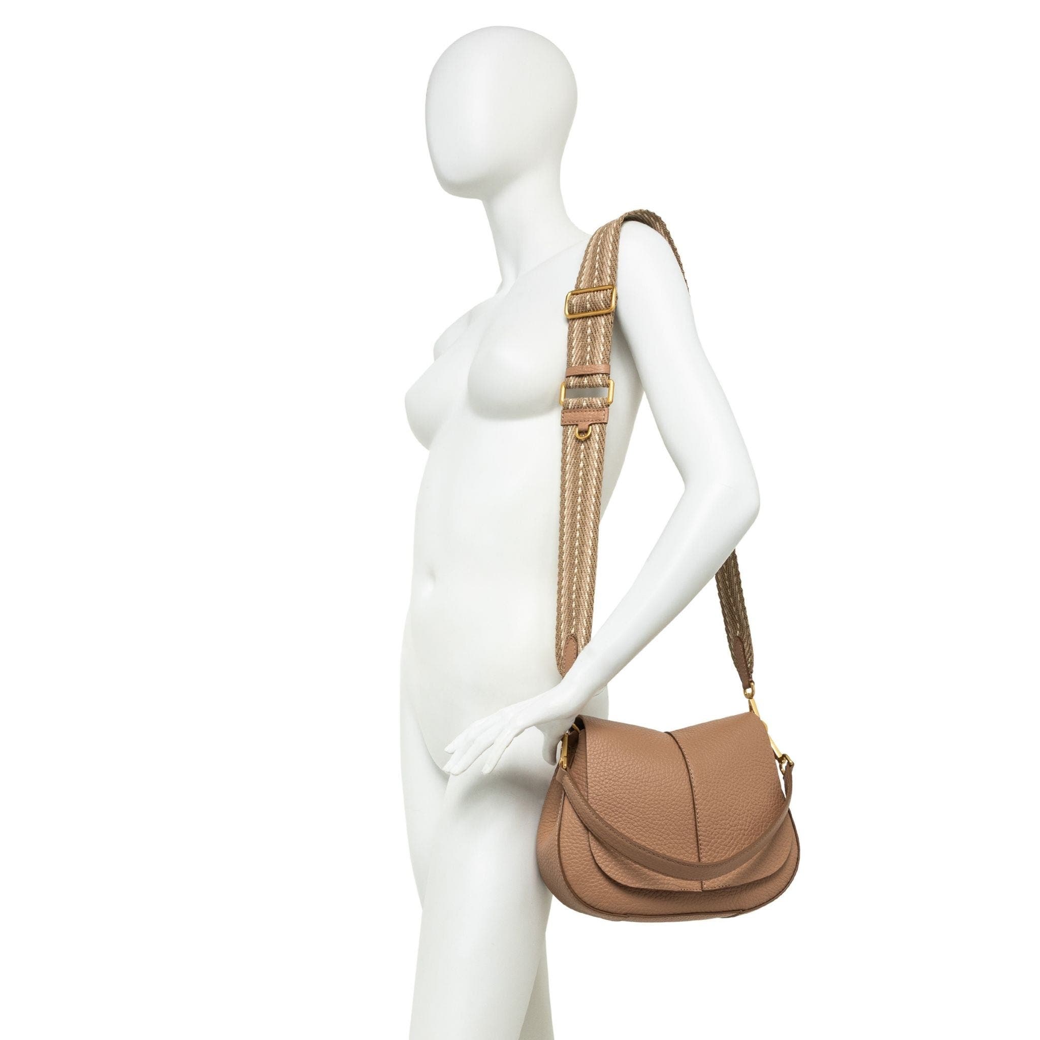 Helena Round Leather Shoulder Bag, Alternate, color, off-white
