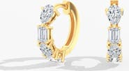Everlee Multi-Shape Jumbo Lab Diamond Huggie in 14K Gold