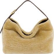 Vince Vivian Small Genuine Shearling Hobo Bag