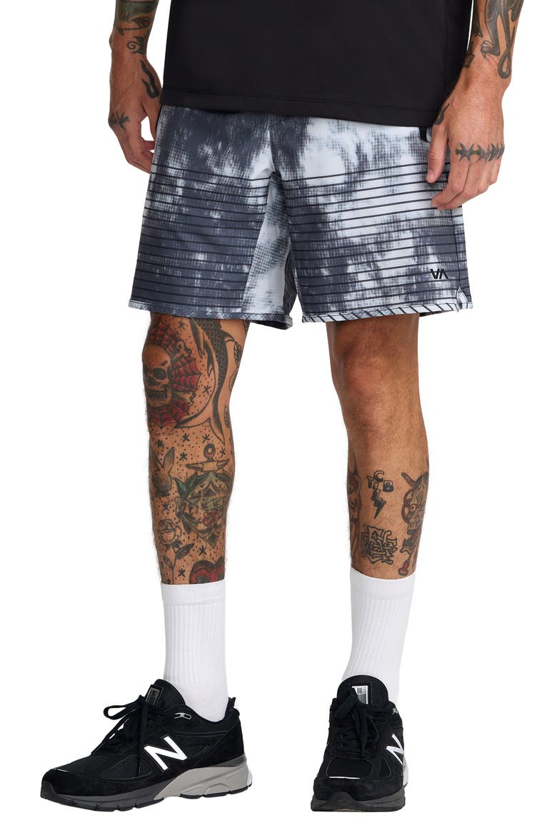 Yogger Stretch Shorts, Alternate, color, BLACK BLUR