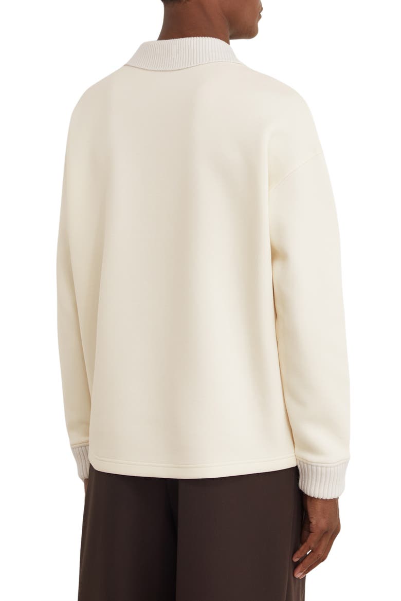 Beaton Open Collar Sweatshirt, Alternate, color, OFF WHITE