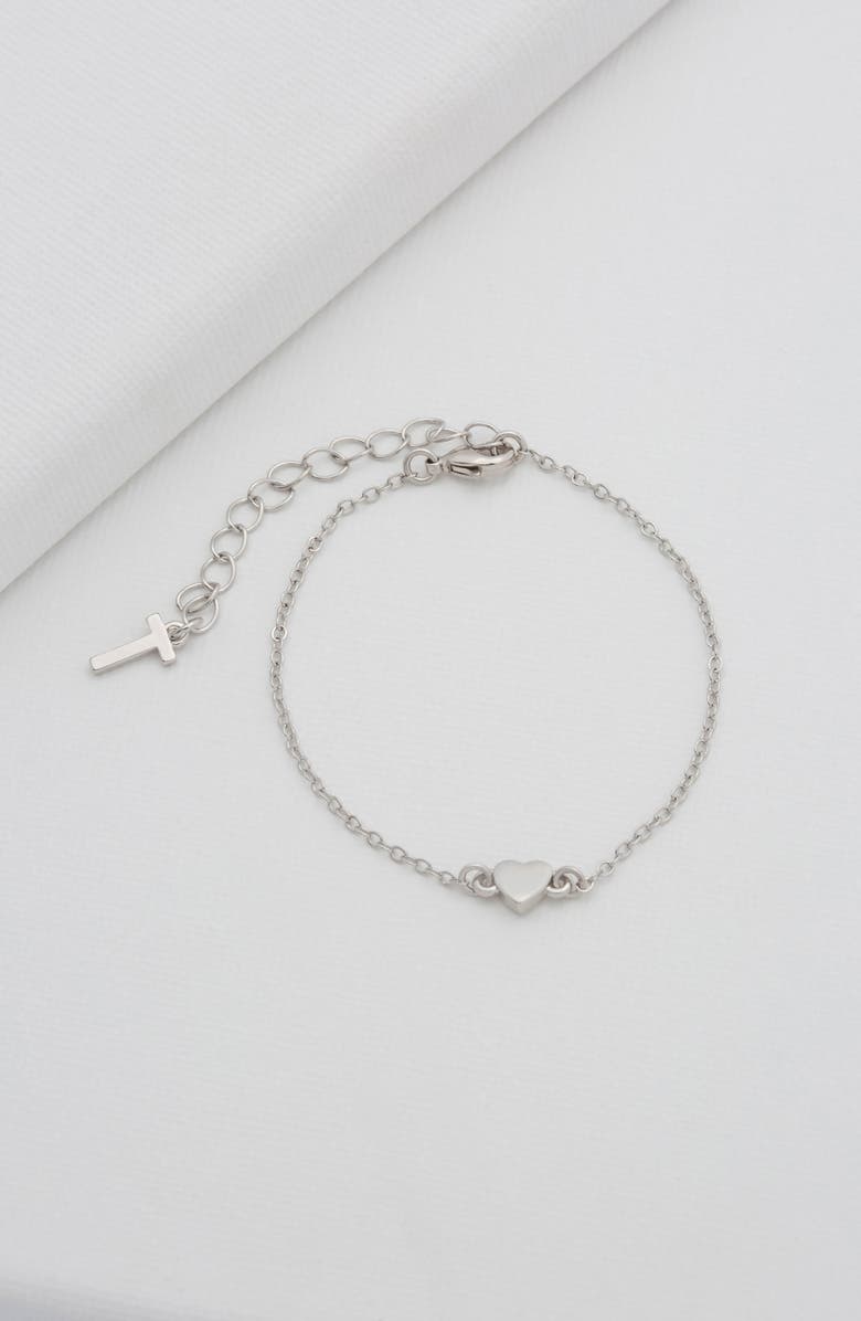 Ted Baker London Harsaa Tiny Heart Bracelet, Alternate, color, Silver Tone