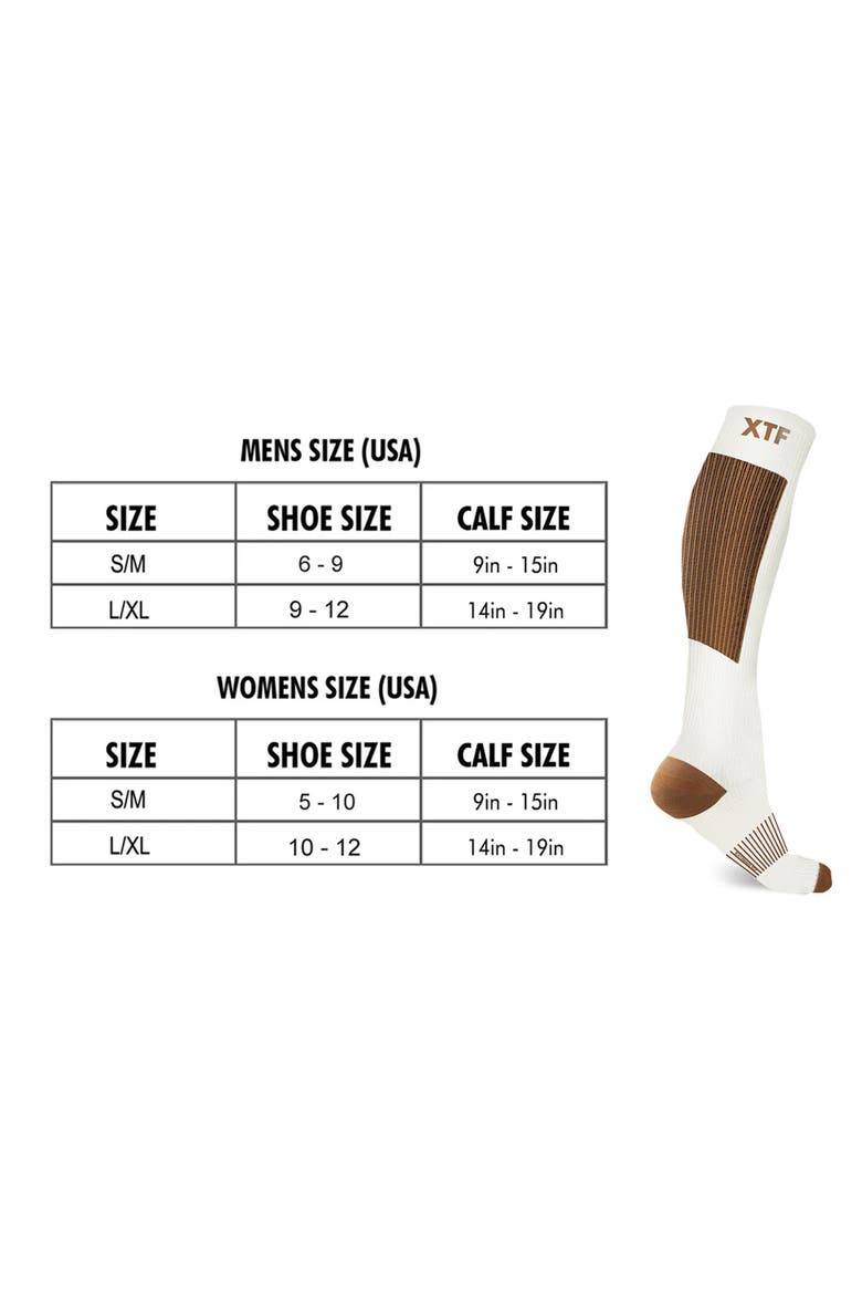 Pack of 6 Compression Knee High Socks, Alternate, color, ASSORTED
