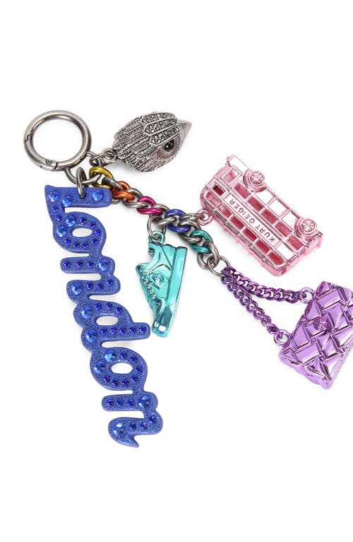 Kurt Geiger London Eagle Mix Charm Keychain In Blue
