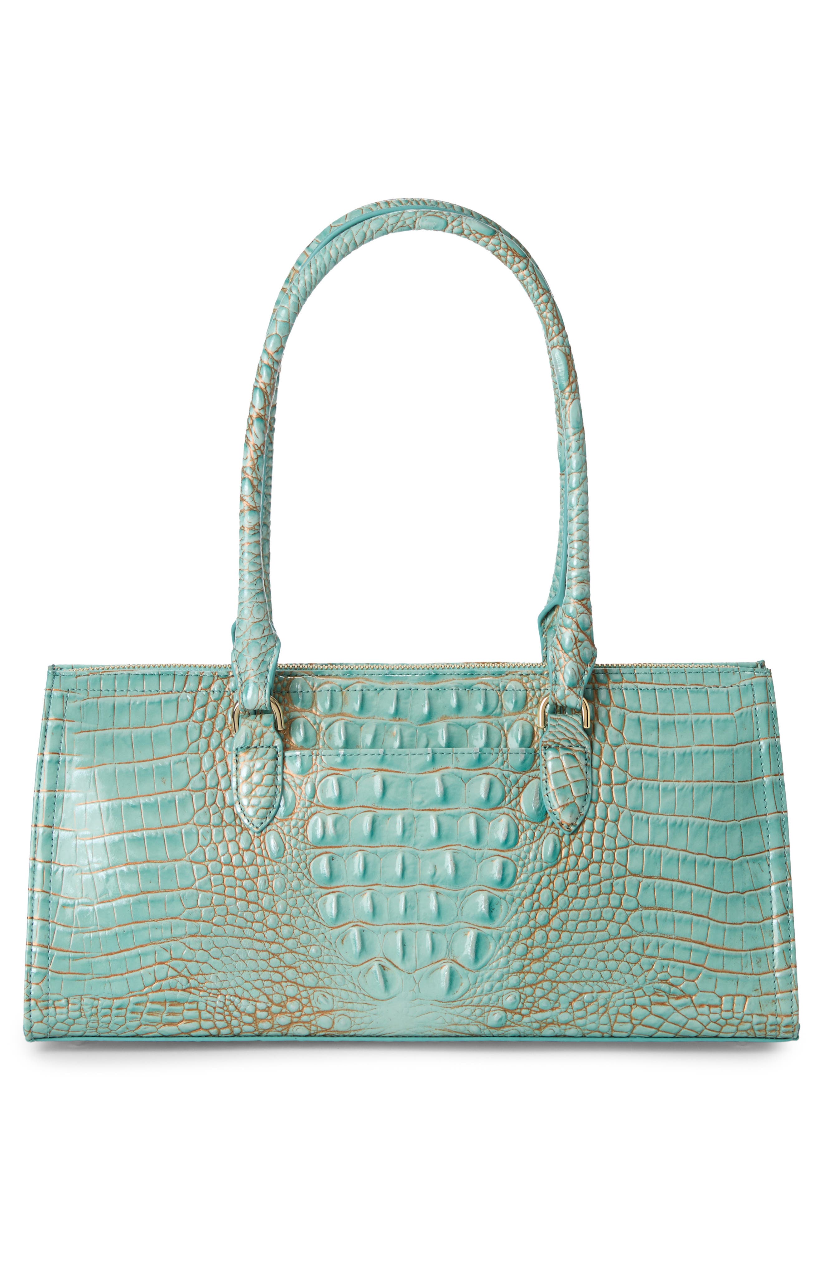 Brahmin Sophia Croc Embossed Leather Satchel, Alternate, color, 