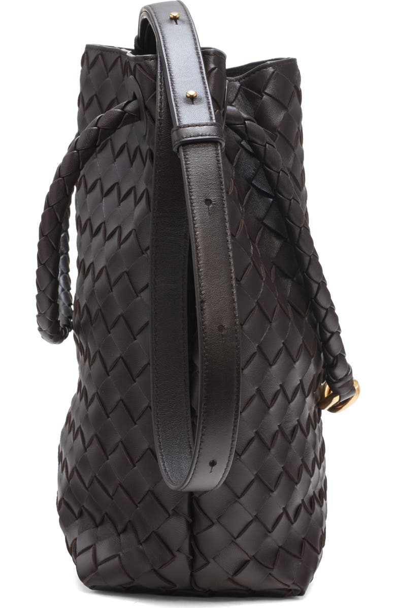 Bottega Veneta Small Andiamo Intrecciato Leather Bucket Bag, Alternate, color, Fondant-M Brass-Fond