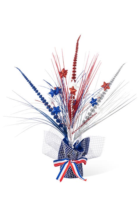 21"H Patriotic Americana Stars and Heather Table Tree