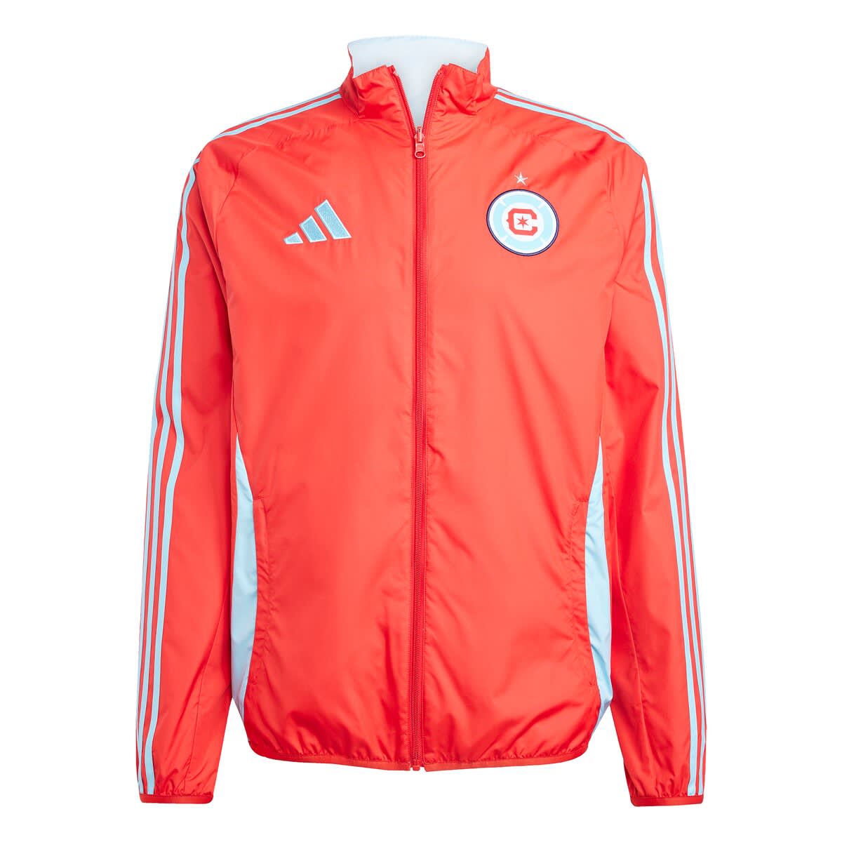 Men's adidas Red/Light Blue Chicago Fire 2025 Anthem Reversible