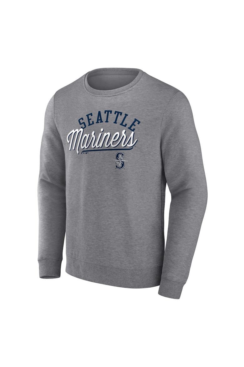 Men's Fanatics Branded Heather Gray Seattle Mariners Simplicity Pullover Sweatshirt, Alternate, color, Heather Gray