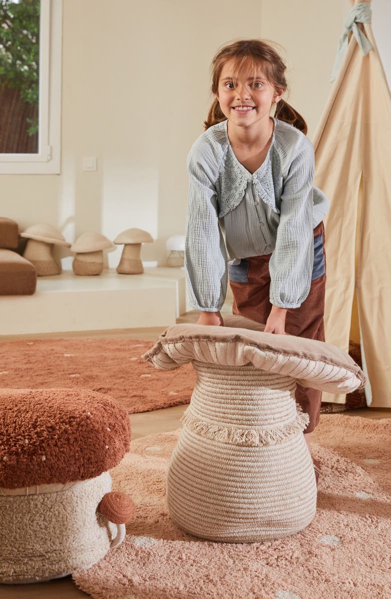 Lorena Canals Mushroom Basket, Alternate, color, Natural Light Brown