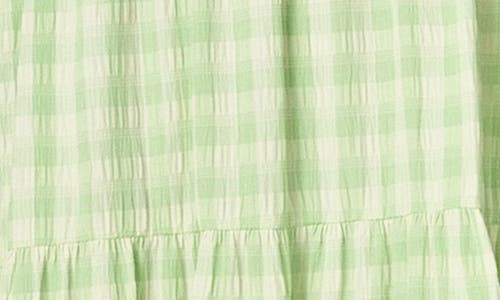 ENGLISH FACTORY ENGLISH FACTORY CHECKERED TIERED MIDI DRESS 
