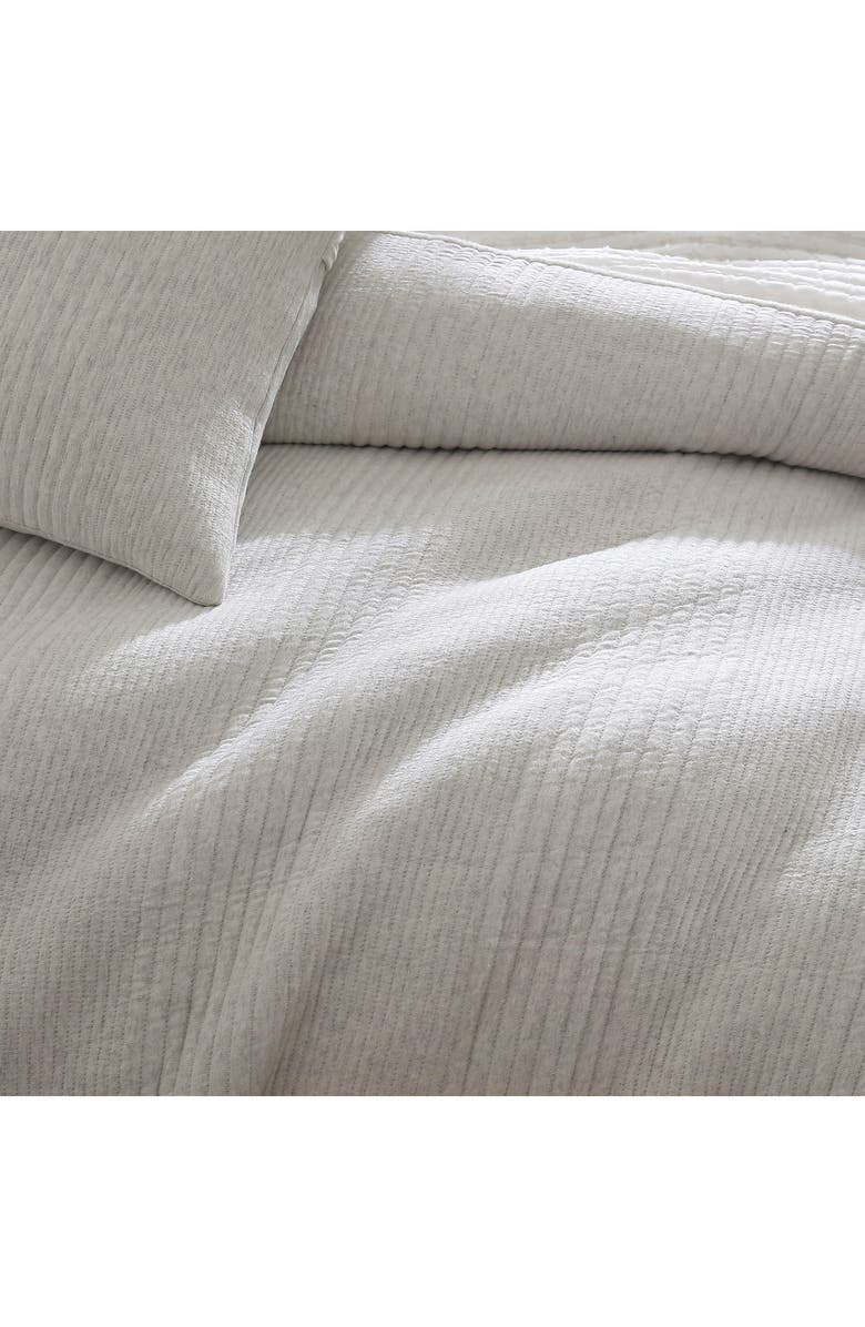 DKNY Pure Pure Rib Comforter & Sham Set, Alternate, color, Heathered Grey
