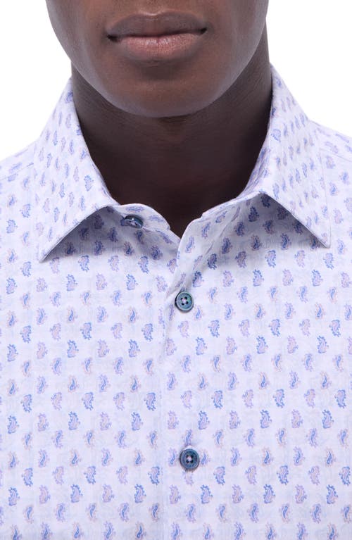 Bugatchi Jimmy Ooohcotton® Paisley Button-up Shirt In Dusty Pink