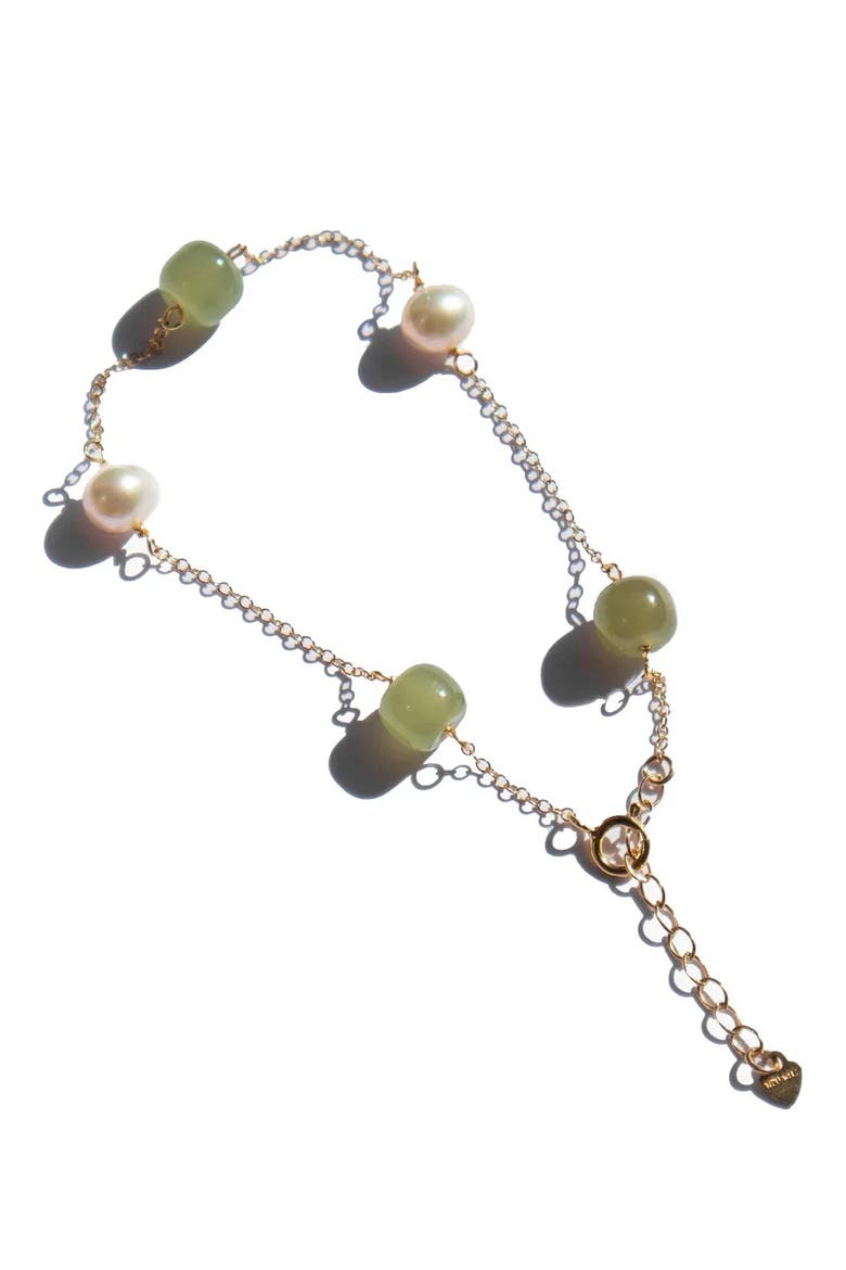Olivia Jade pearl bracelet, Alternate, color, Light green