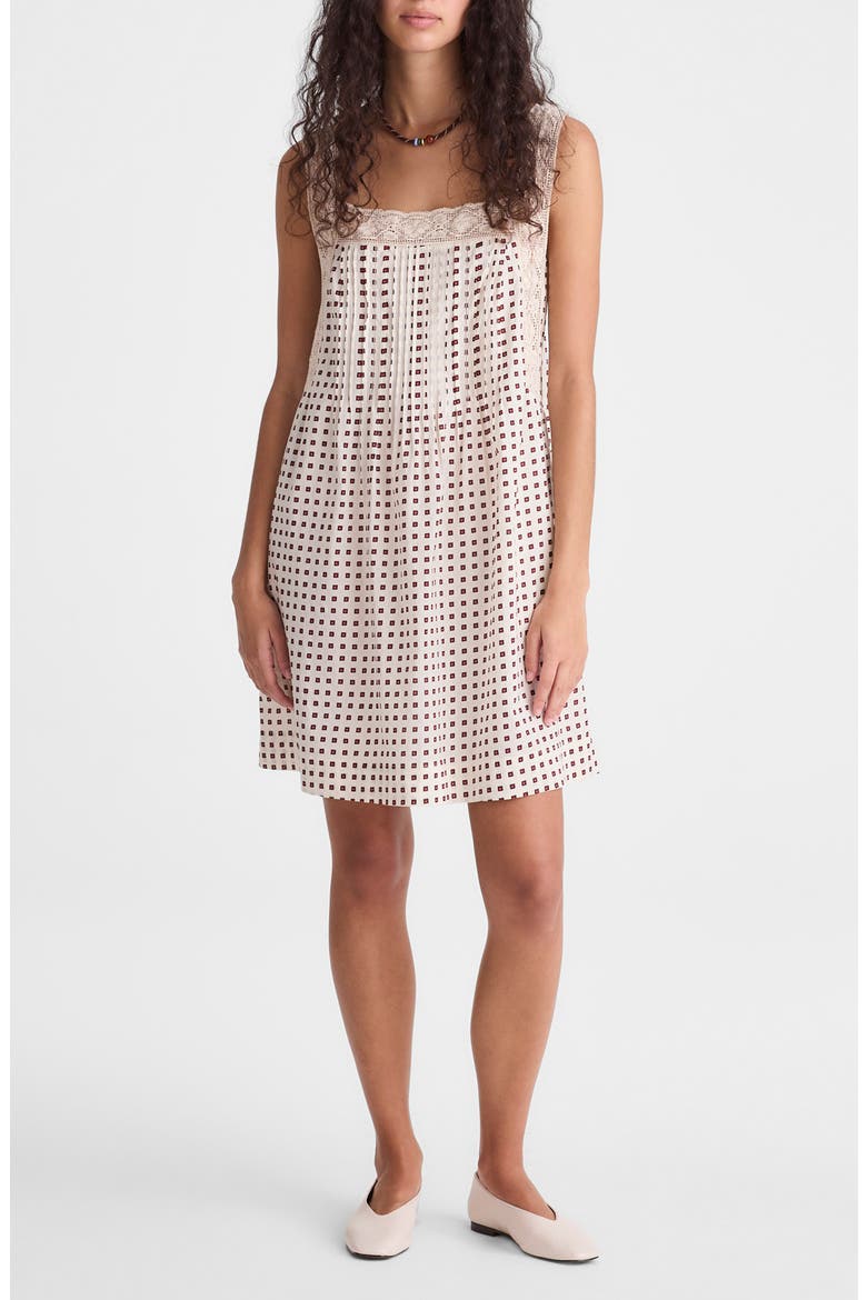 The Sophie Cotton Voile Minidress, Main, color, VINTAGE IVORY