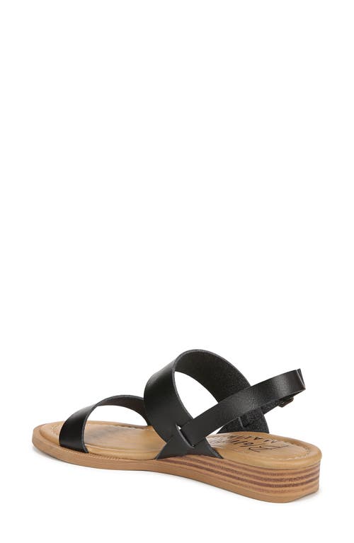 Blowfish Malibu Arcadia Wedge Sandal In Black Faux Leather
